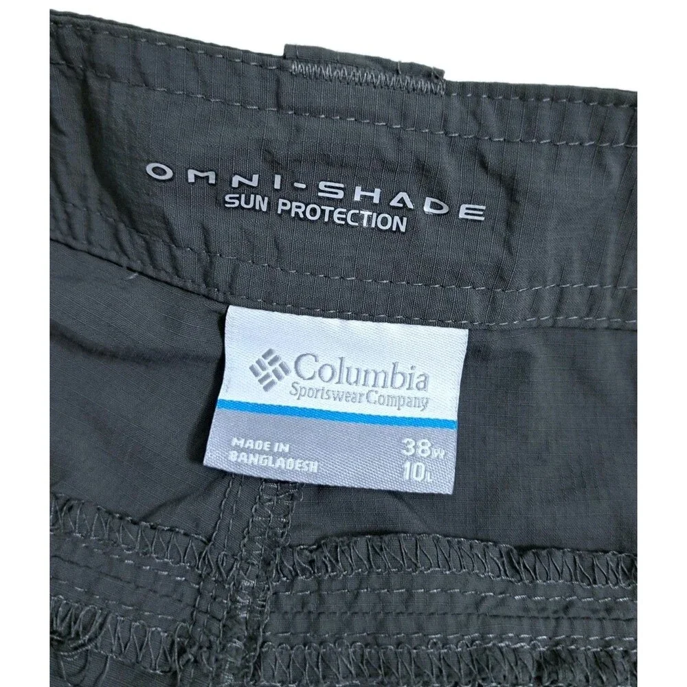 Columbia Cargo Shorts Men's 38 Silver Ridge Hiking Trail Utility Gray Fishing - Picture 3 of 9